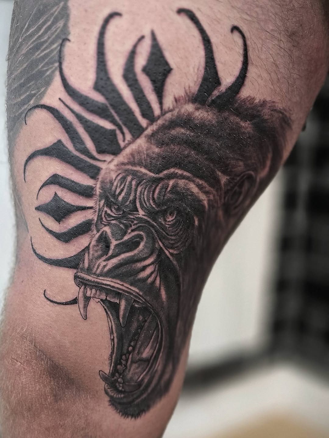Tattoo by @bn13tattooist — realism, black_and_grey