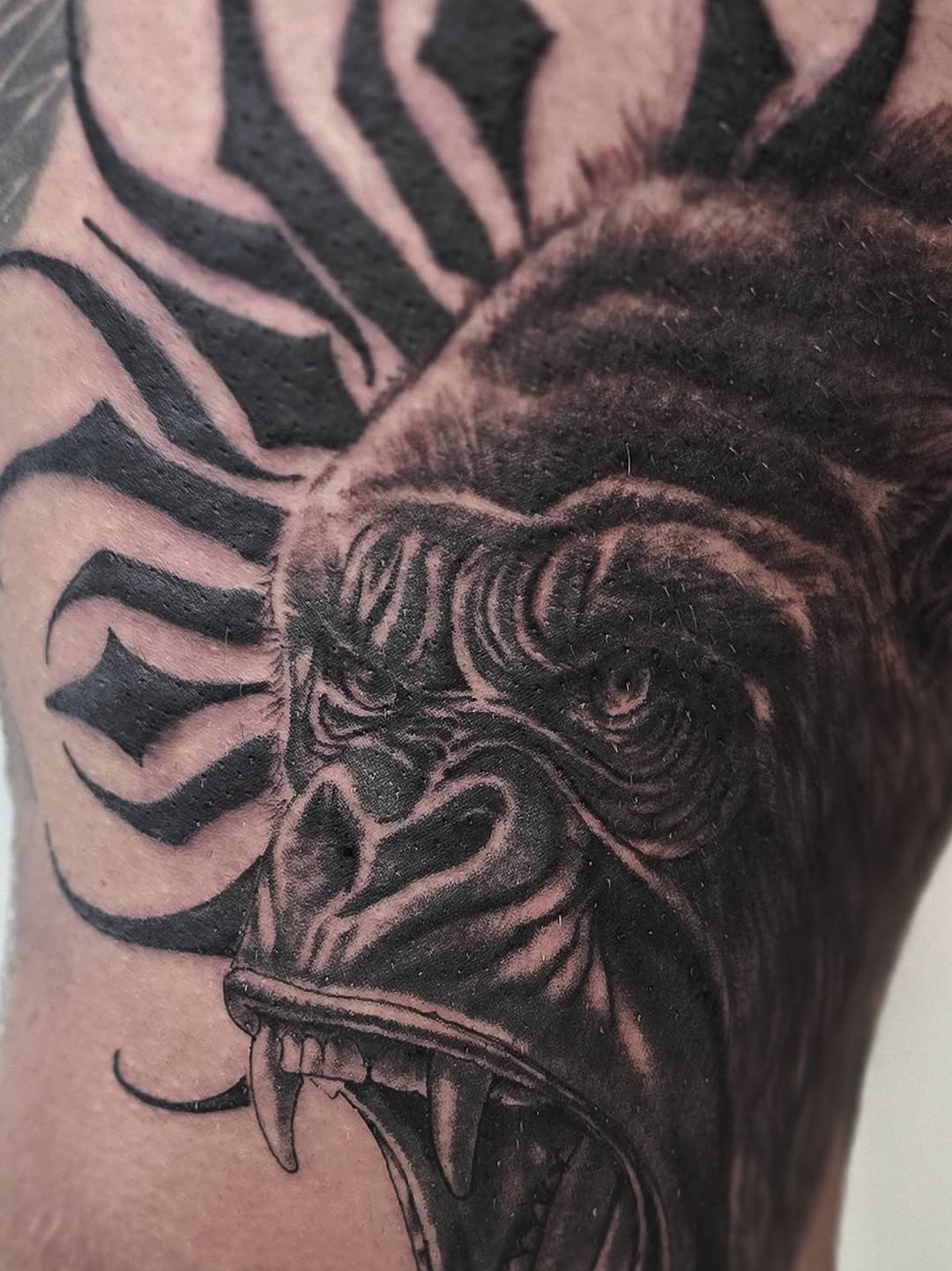 Tattoo by @bn13tattooist — realism, black_and_grey