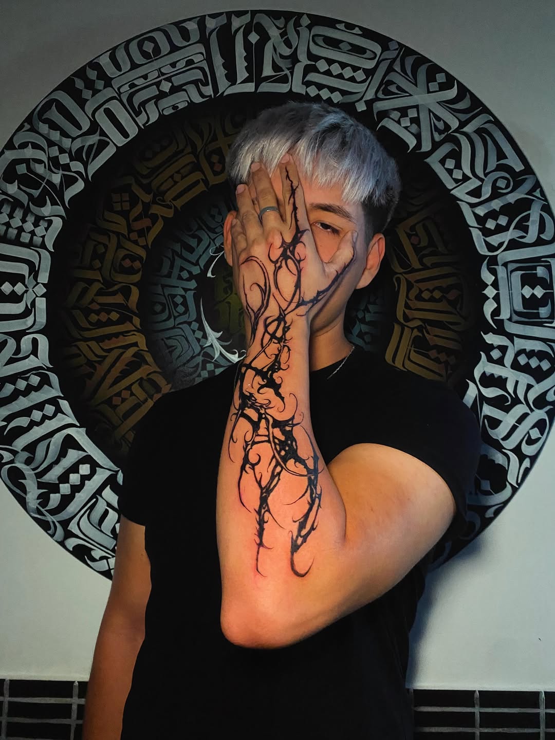 Tattoo by @sebastrussy โ blackwork, ornamental