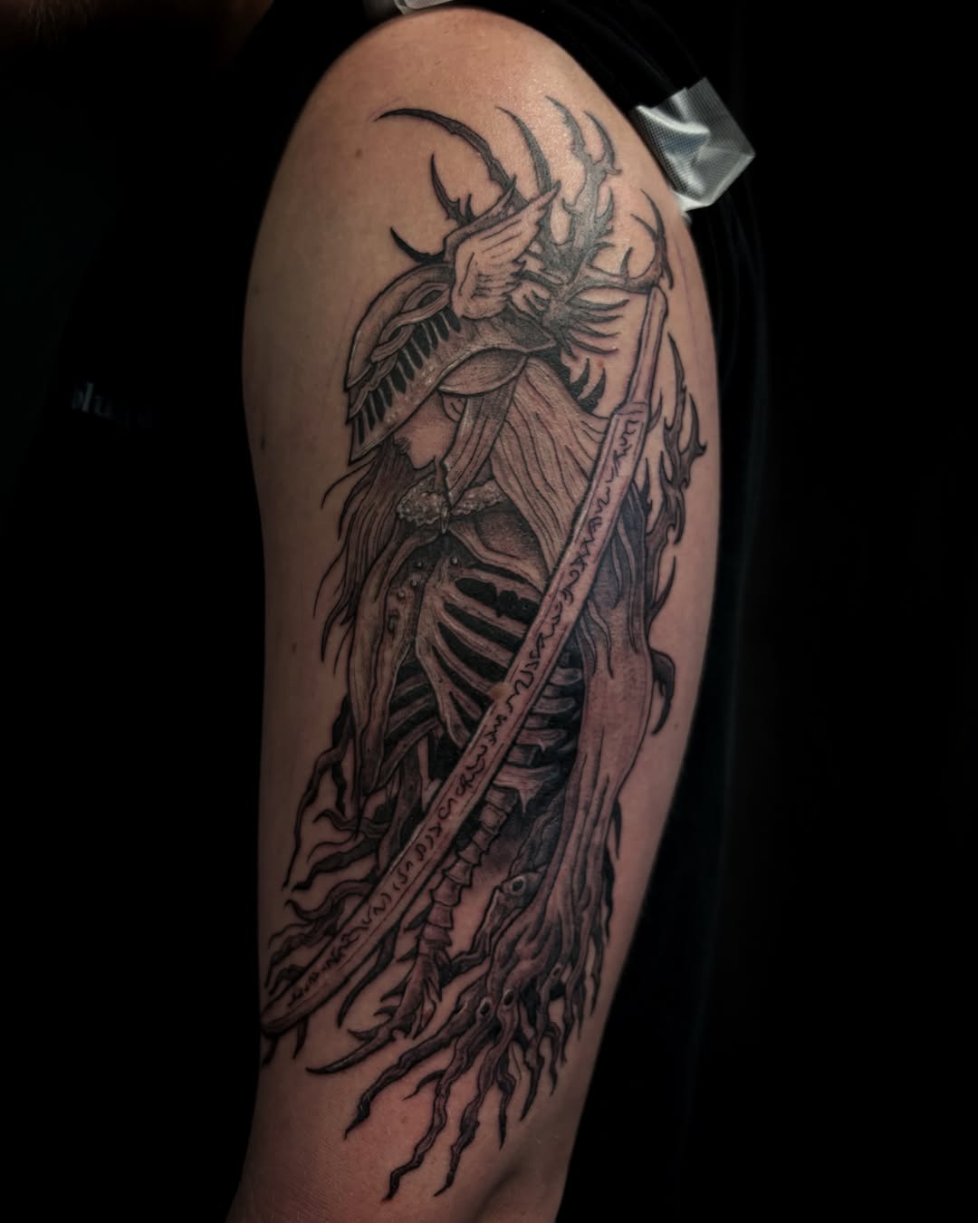 Tattoo by @scorchedbones_ โ black_and_grey, realism