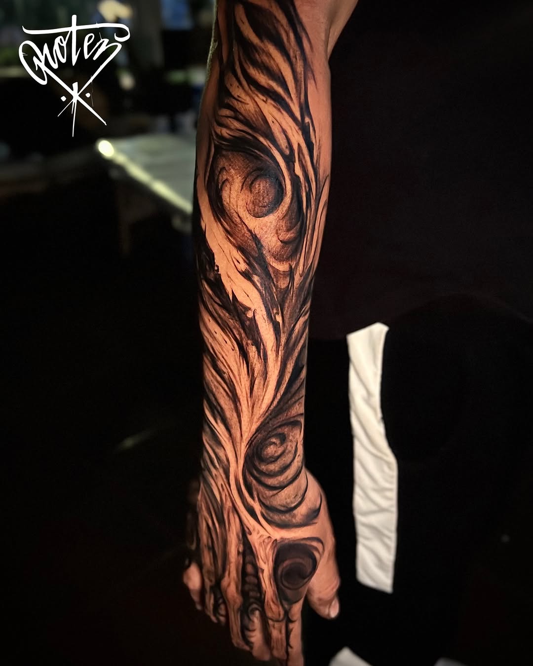 Tattoo by @rotenhill_tattoo β black_and_grey, trash_polka