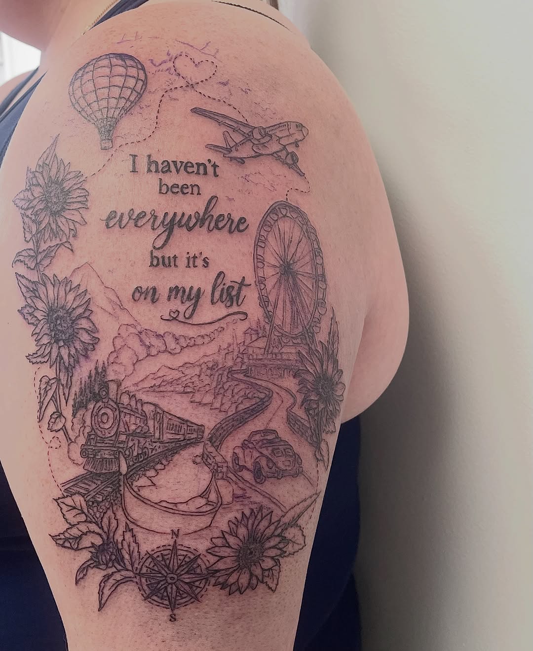 Tattoo by @mstarkweatherart — lettering_script, illustrative