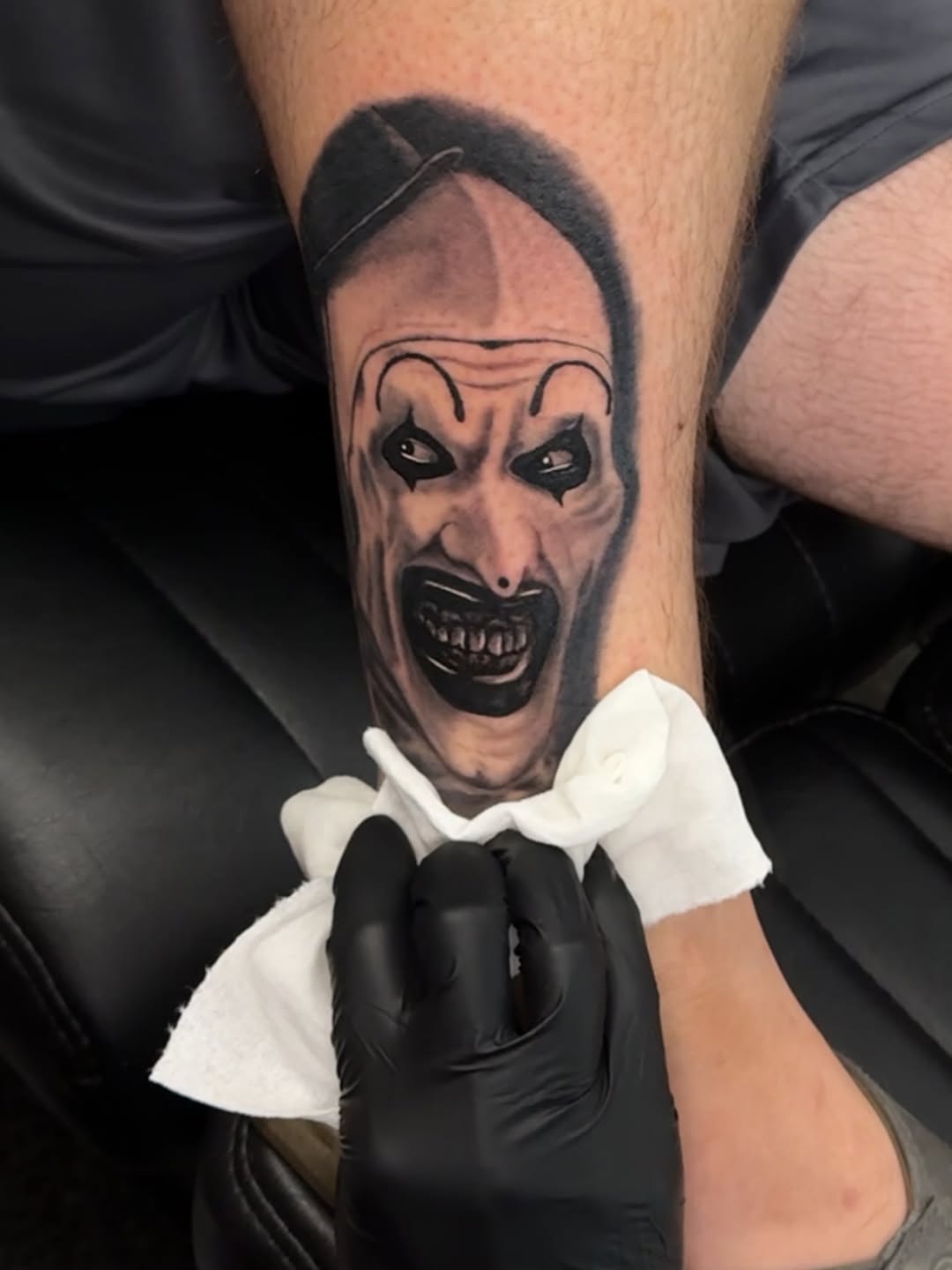 Tattoo by @hellion.ink — realism, black_and_grey