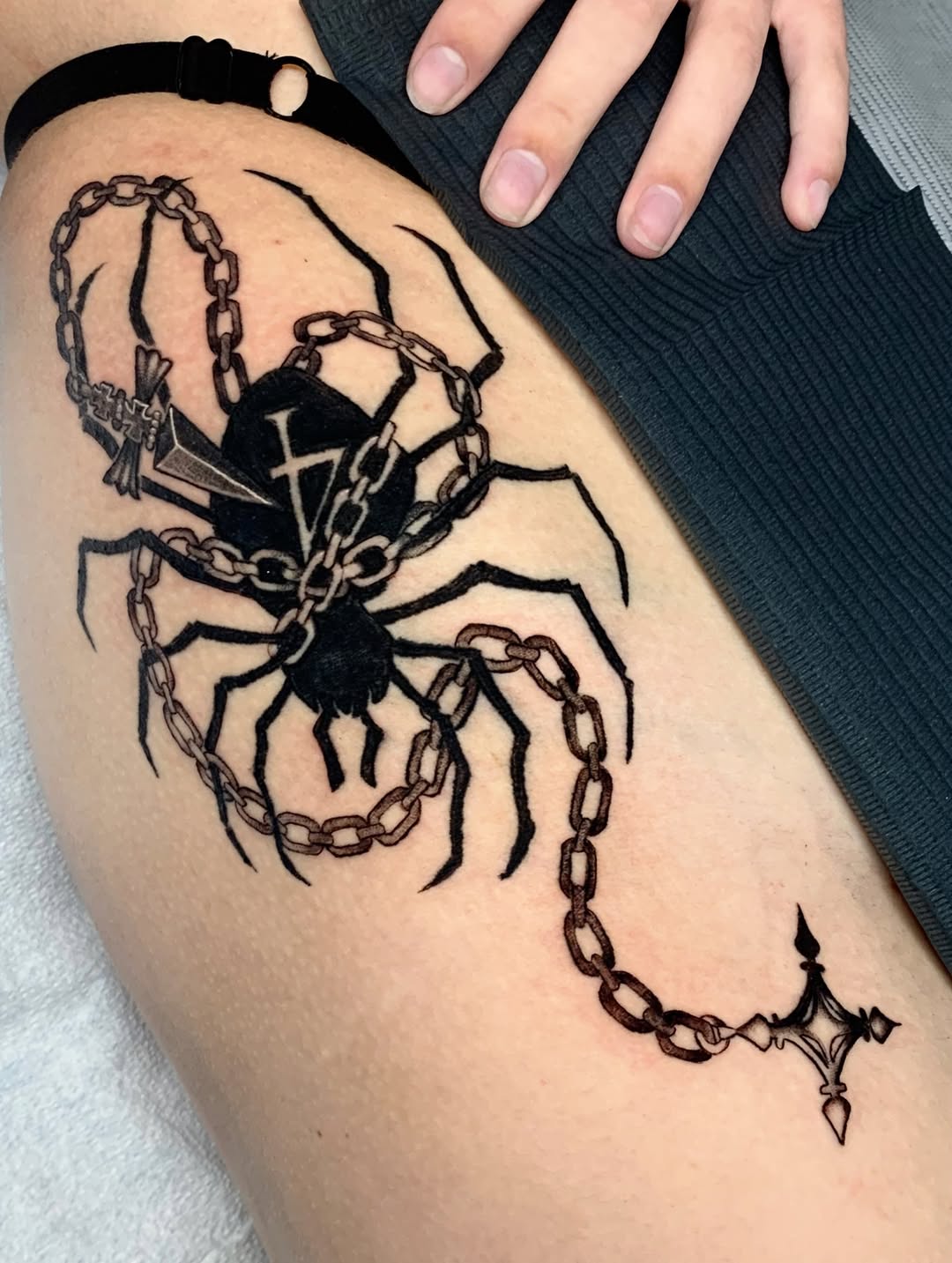 Tattoo by @kerostene — blackwork, black_and_grey