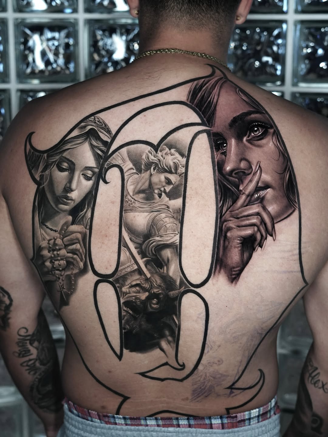 Tattoo by @sharon_skinart — realism, black_and_grey