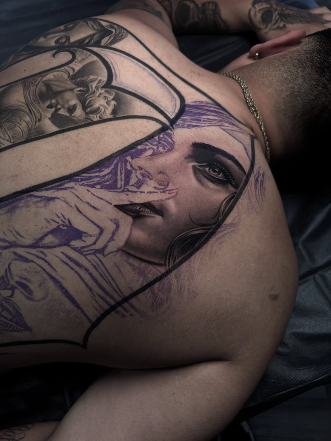 Tattoo by @sharon_skinart — realism, black_and_grey