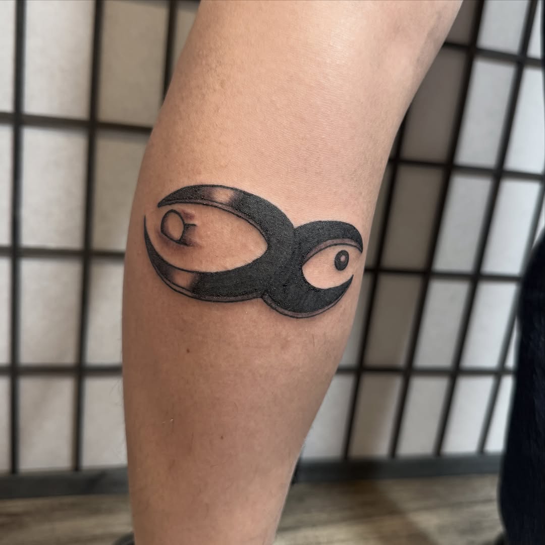 Tattoo by @bigmoon_18 — black_and_grey, realism