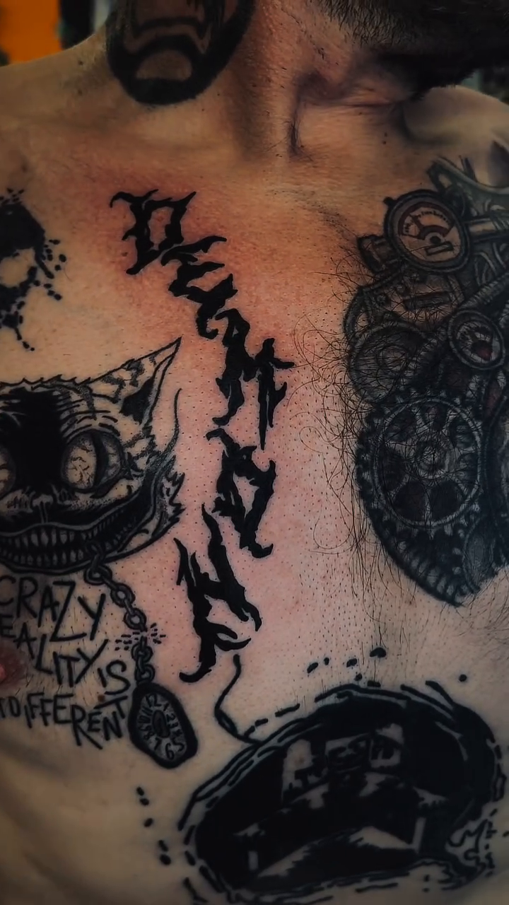 Tattoo by @fkry_tattoo โ blackwork, lettering_script
