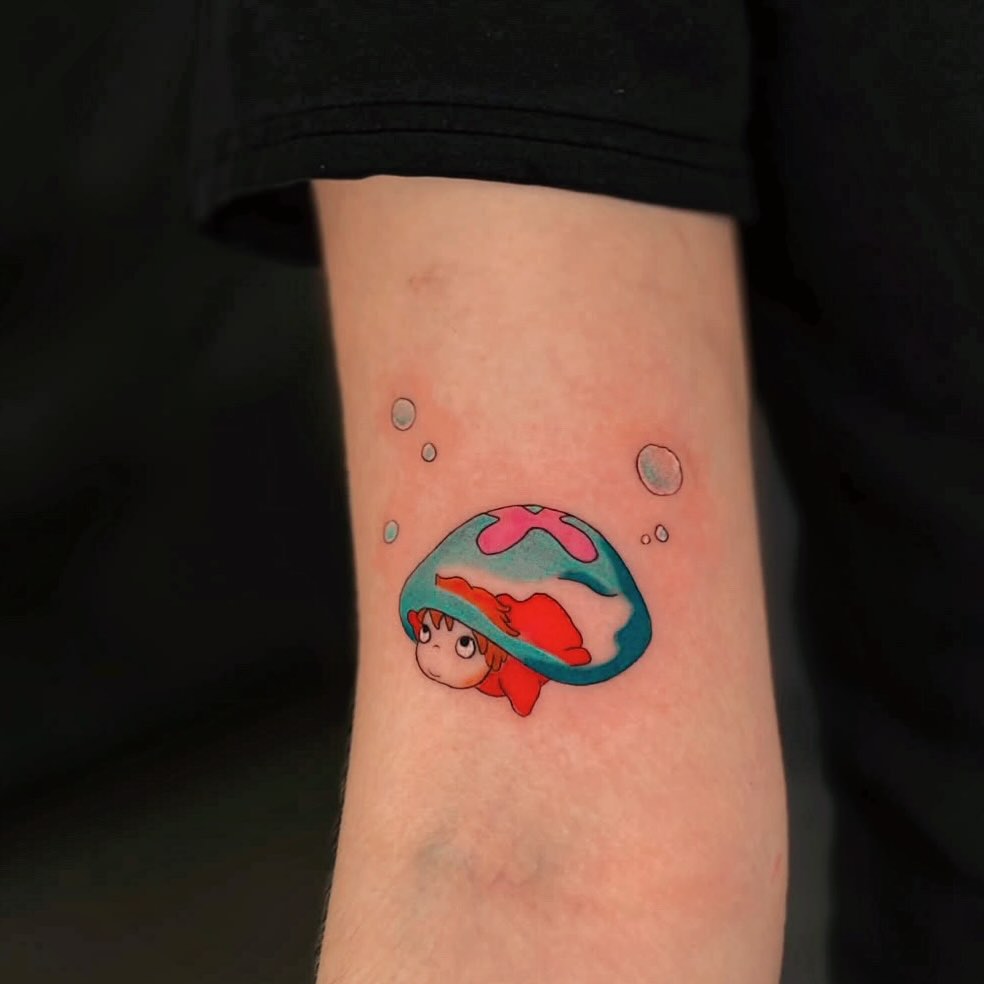 Tattoo by @thea_inklab — anime, watercolor
