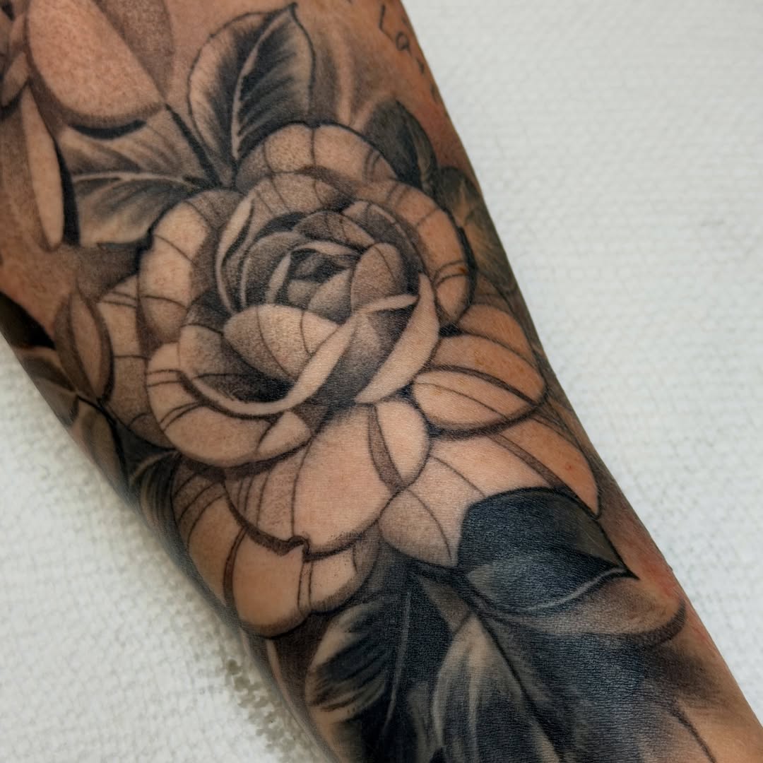 Tattoo by @sharon_skinart — black_and_grey, realism