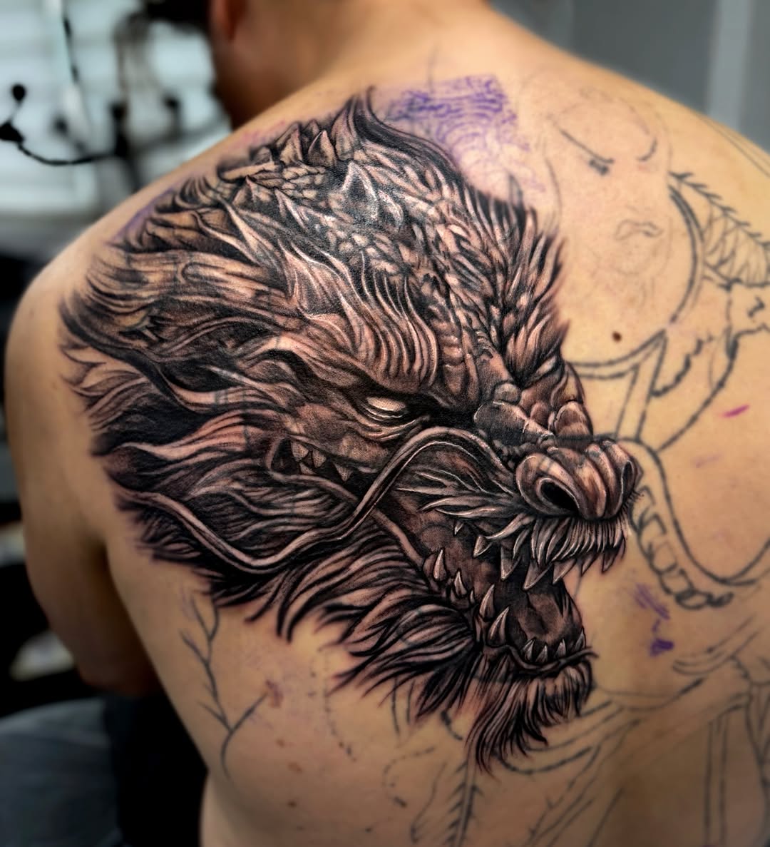 Tattoo by @hari__tattooer — realism, black_and_grey