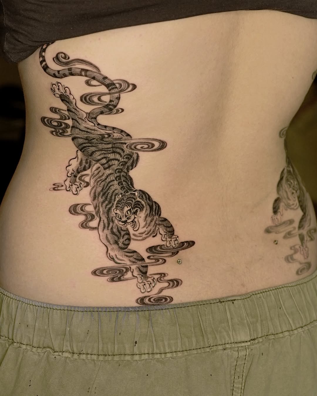 Tattoo by @think_tatt — japanese_irezumi, black_and_grey