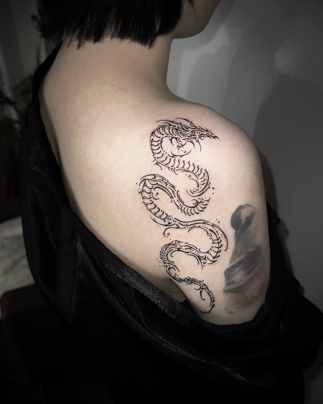 Tattoo by @kamio.ttt — fine_line, dotwork