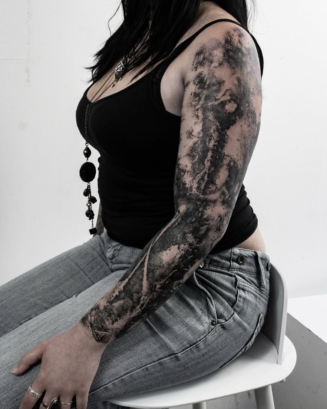 Tattoo by @9ti_________ — blackwork, dotwork