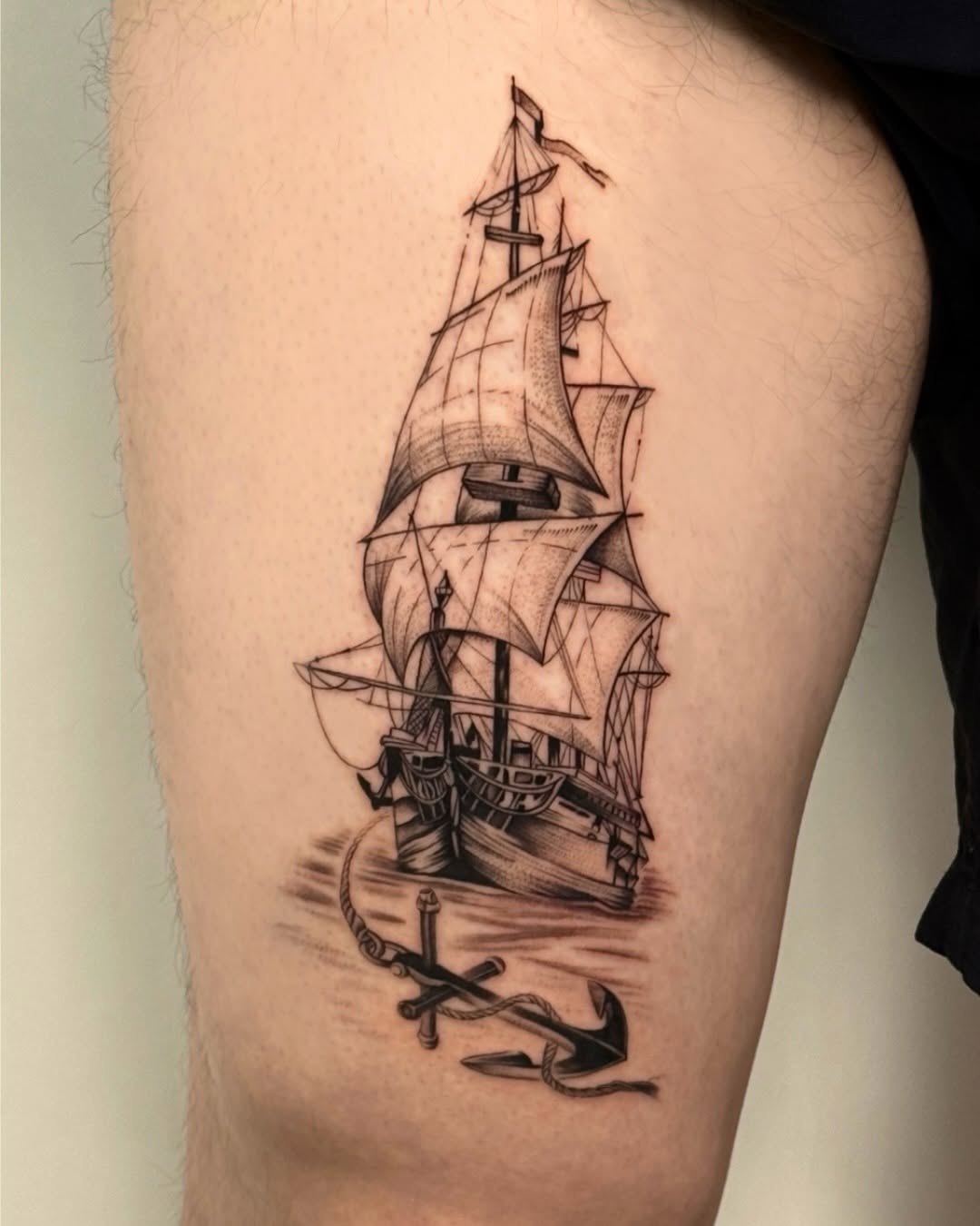 Tattoo by @tattooist_blanc — black_and_grey, realism