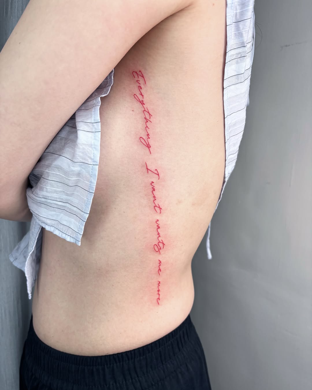 Tattoo by @jadu.tattoo — lettering_script, fine_line